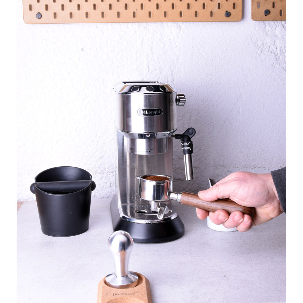 JoeFrex Siebträger für Delonghi Dedica | Doppelauslauf Walnut