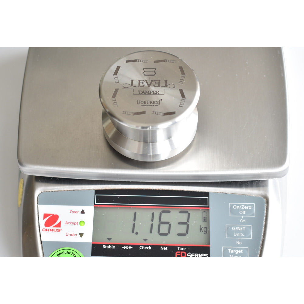 JoeFrex Tamper | Level Tamper 100% Edelstahl | Grau