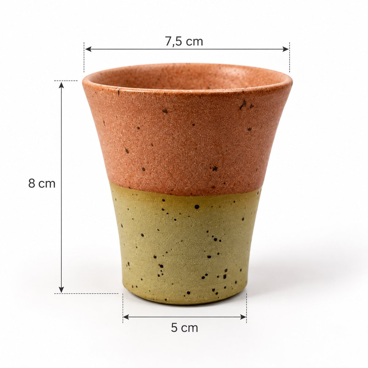 ancoros Design Tasse Altrosa/Natur – handgetöpfertes Steinzeug – 120 ml