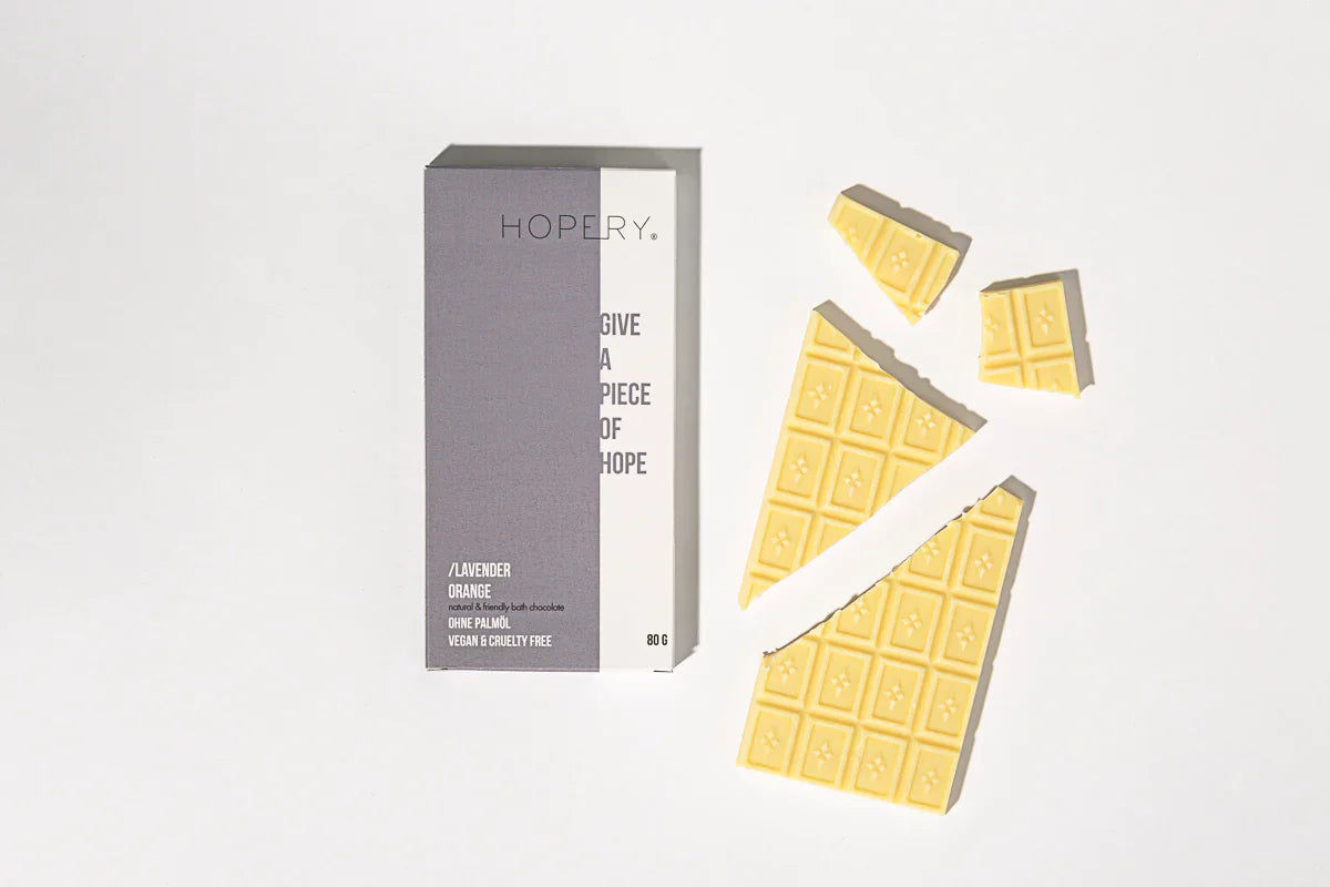 Hopery Lavender Orange Bath Chocolate – Pflegende Badeschokolade