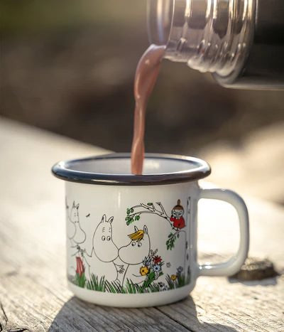 Muurla Moomin Emaillebecher 'Happy Family' - 150 ml