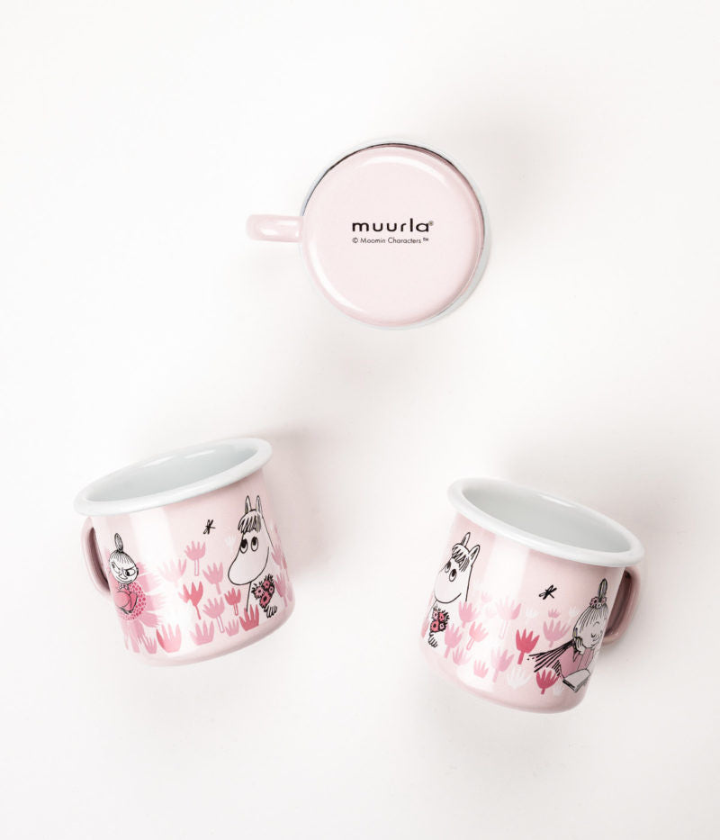 Muurla Moomin Emaillebecher 'In the Garden, Girls' - 250 ml