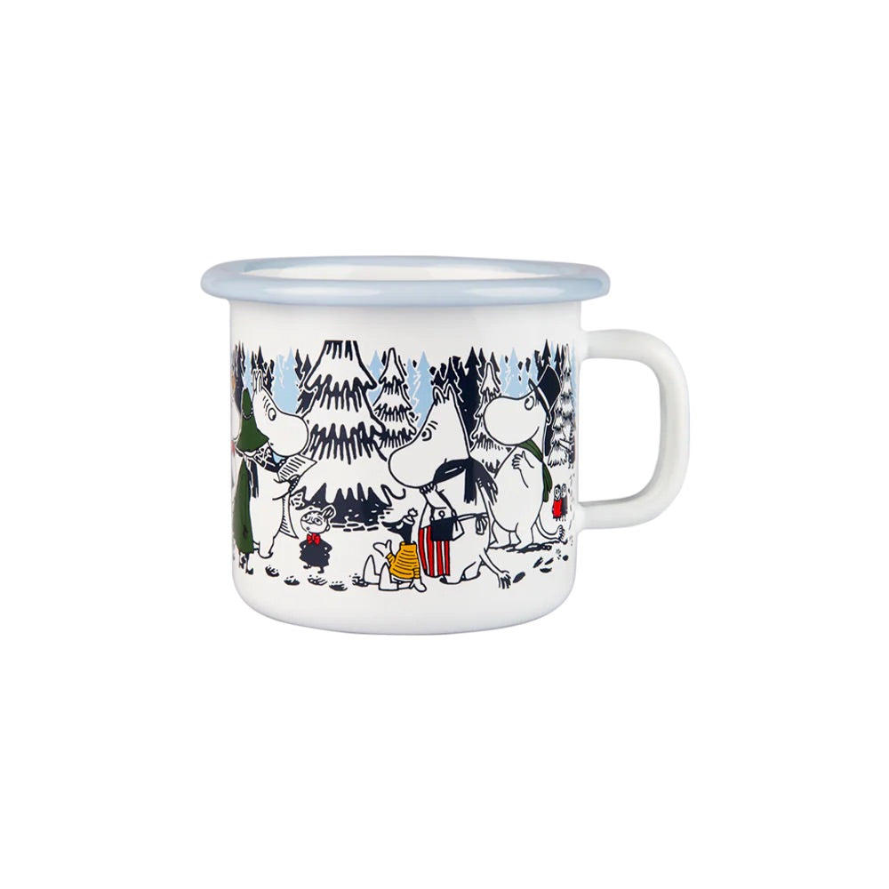 Muurla Moomin Emaillebecher 'Winter Forrest' - 250 ml