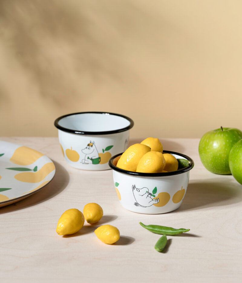 Muurla Bowl Moomin 'Joyful Apples' - 300 ml - Gelb