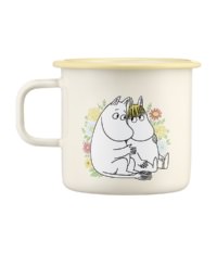 Muurla Moomin Emaillebecher 'Flowers' - 550 ml