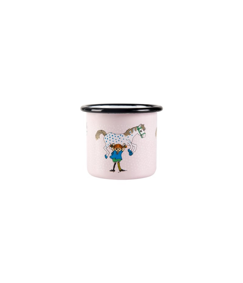 Muurla Emaillebecher Pippi 'Pippi and the Horse' - 150 ml
