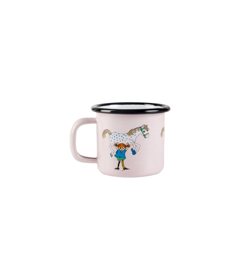 Muurla Emaillebecher Pippi 'Pippi and the Horse' - 150 ml