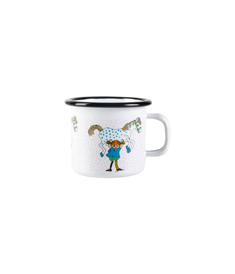 Muurla Emaillebecher Pippi 'Pippi and the Horse' - 250 ml