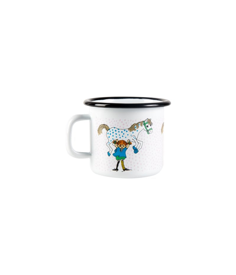 Muurla Emaillebecher Pippi 'Pippi and the Horse' - 250 ml