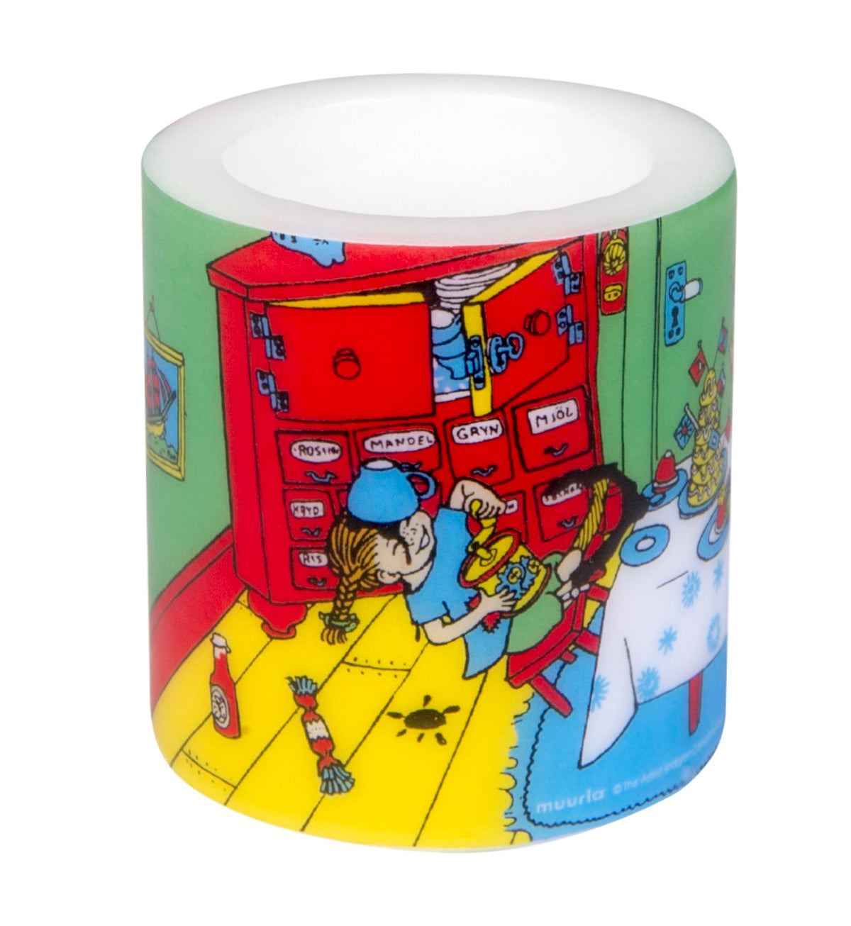 Muurla Kerze „Party“ - Pippi Langstrumpf - 8 cm