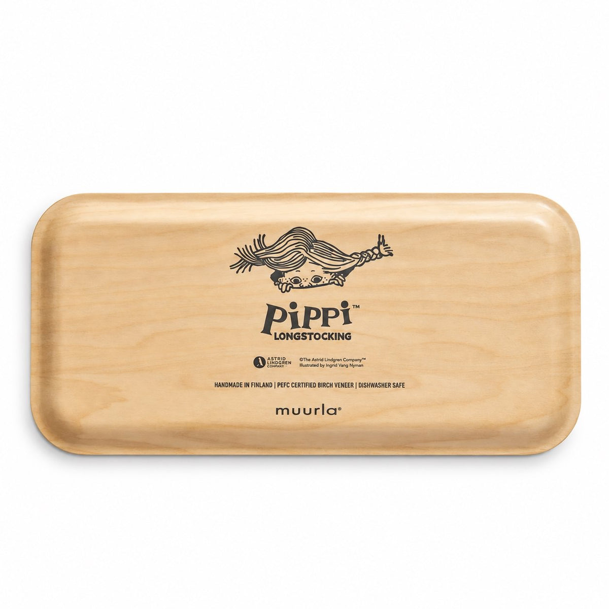 Muurla Tablett „Hoppsansa“ – Pippi Langstrumpf – 27 × 13 cm