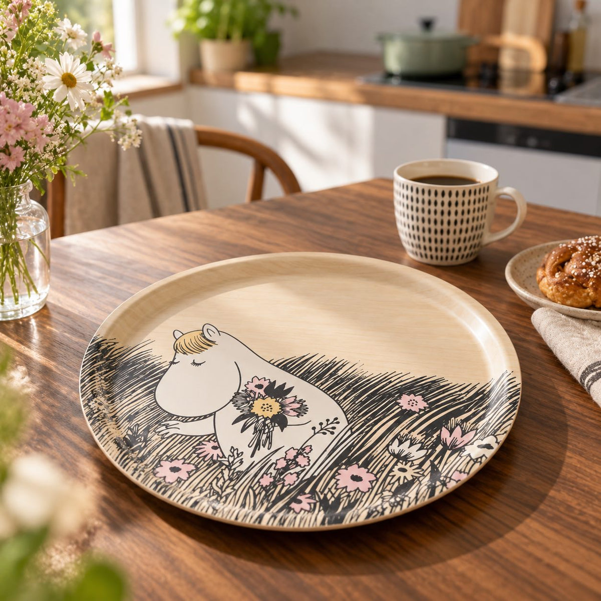 Muurla Tablett „Summer Night“ – Moomin – Ø 35 cm