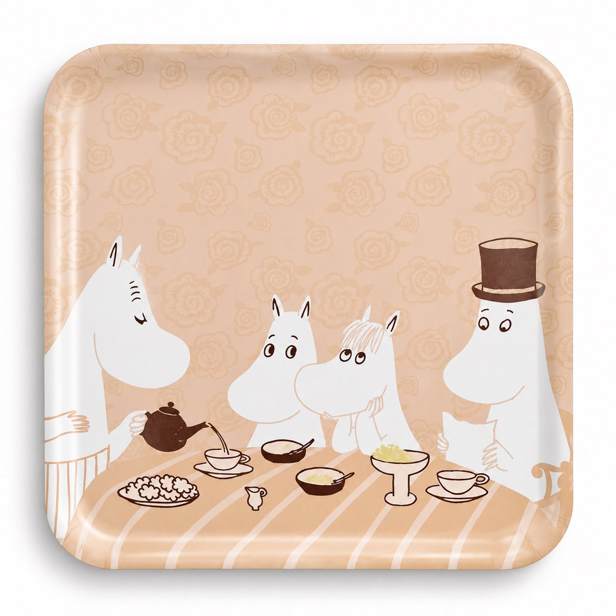 Muurla Tablett „Coffee Time“ – Moomin – 33 × 33 cm