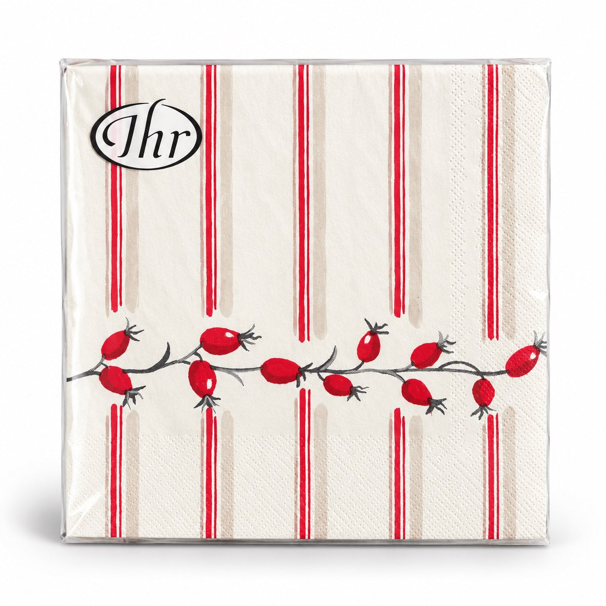 IHR Servietten „Berry Stripe“ – 25 × 25 cm