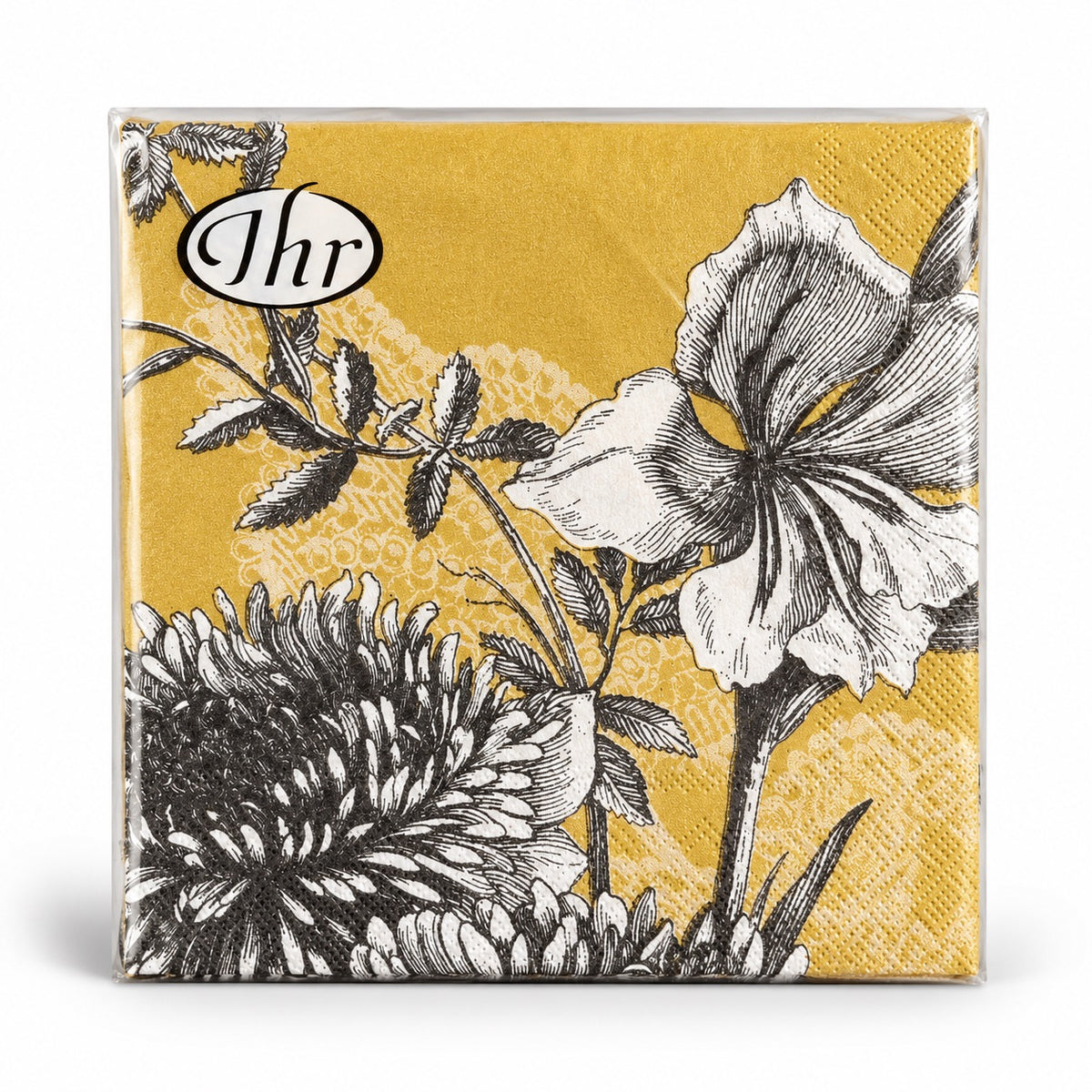 IHR Servietten „Fleur Gold“ – 25 × 25 cm