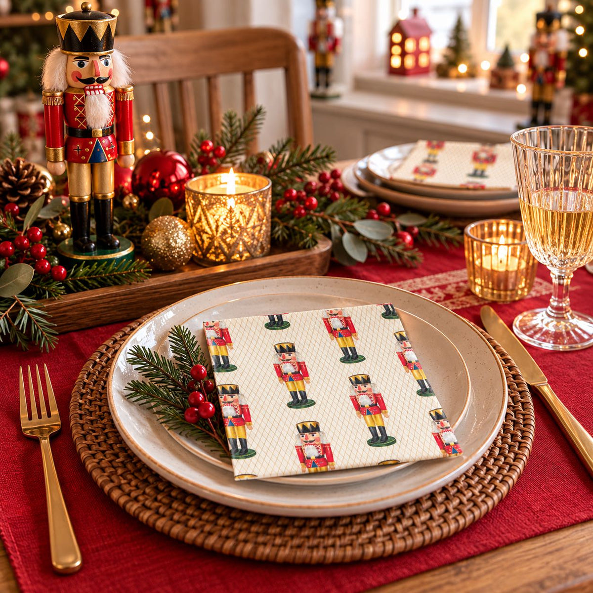 IHR Servietten „The Three Nutcracker Gold“ – 25 × 25 cm
