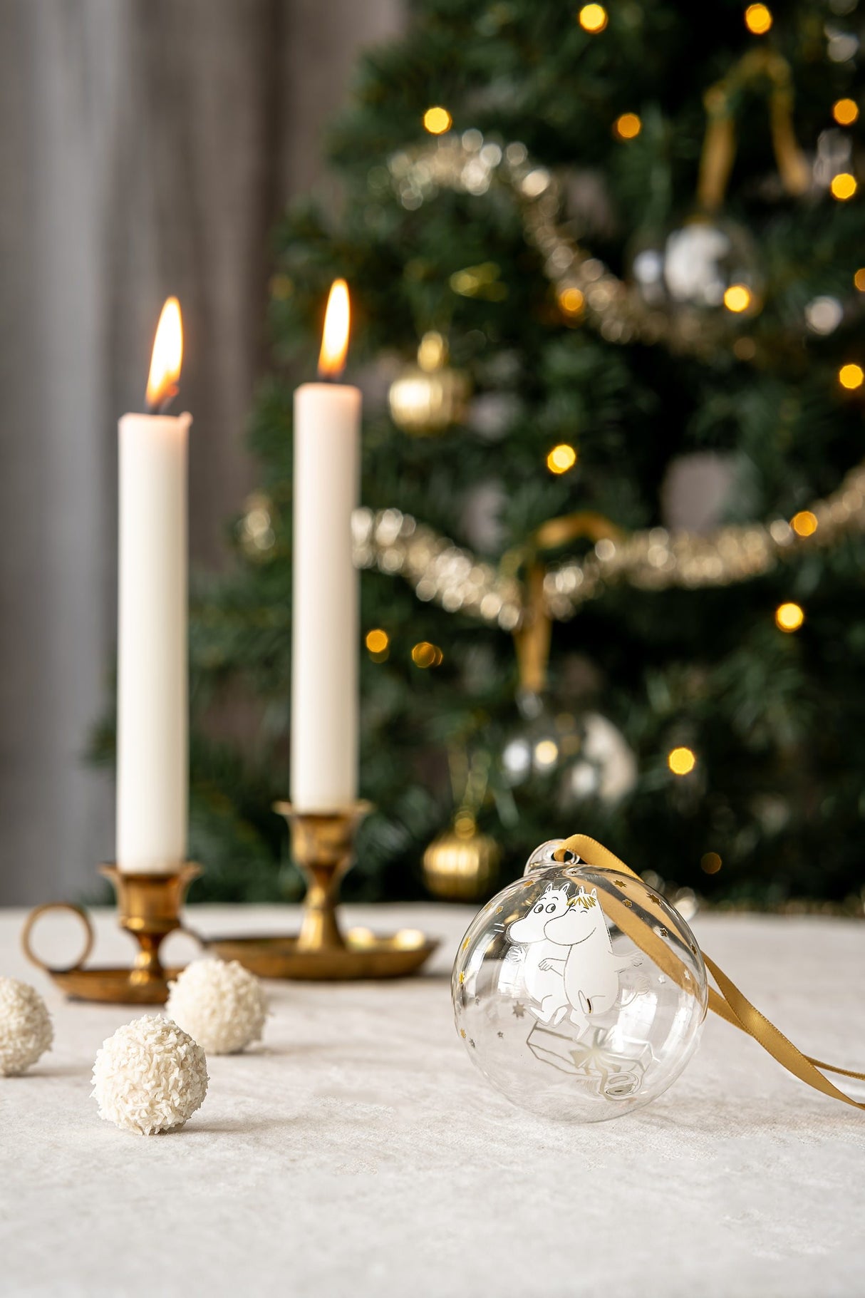 Muurla Moomin Weihnachtskugeln - Sparkling Stars Xmas Ball - 3er Set