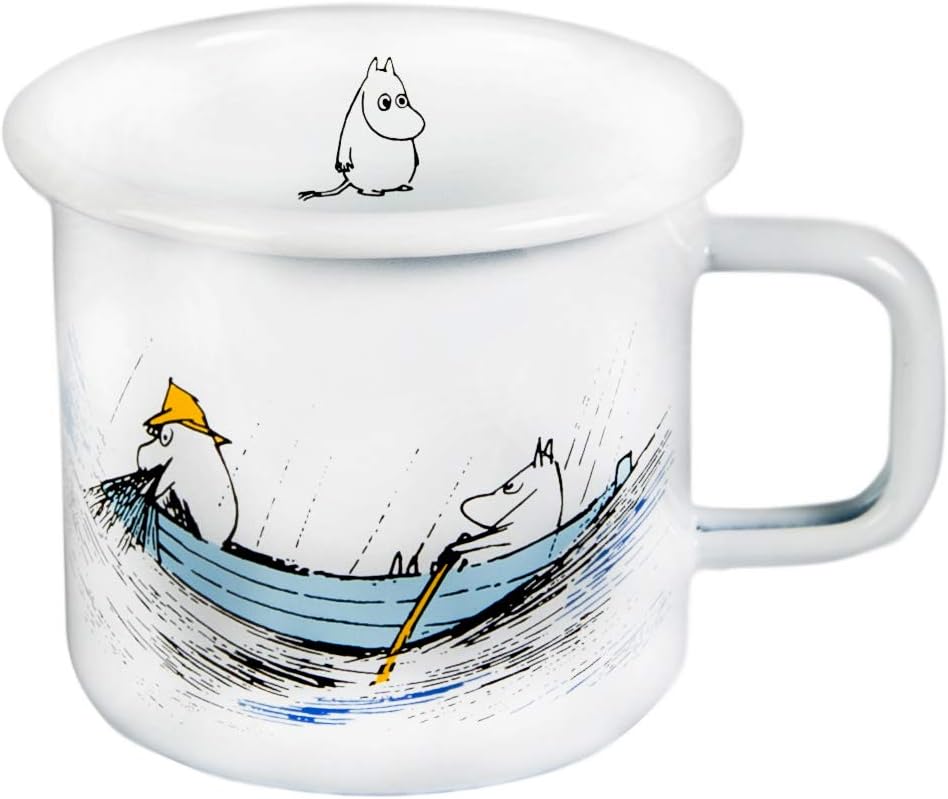 Muurla Moomin Originals Emaillebecher 'Gone Fishing' - 370 ml