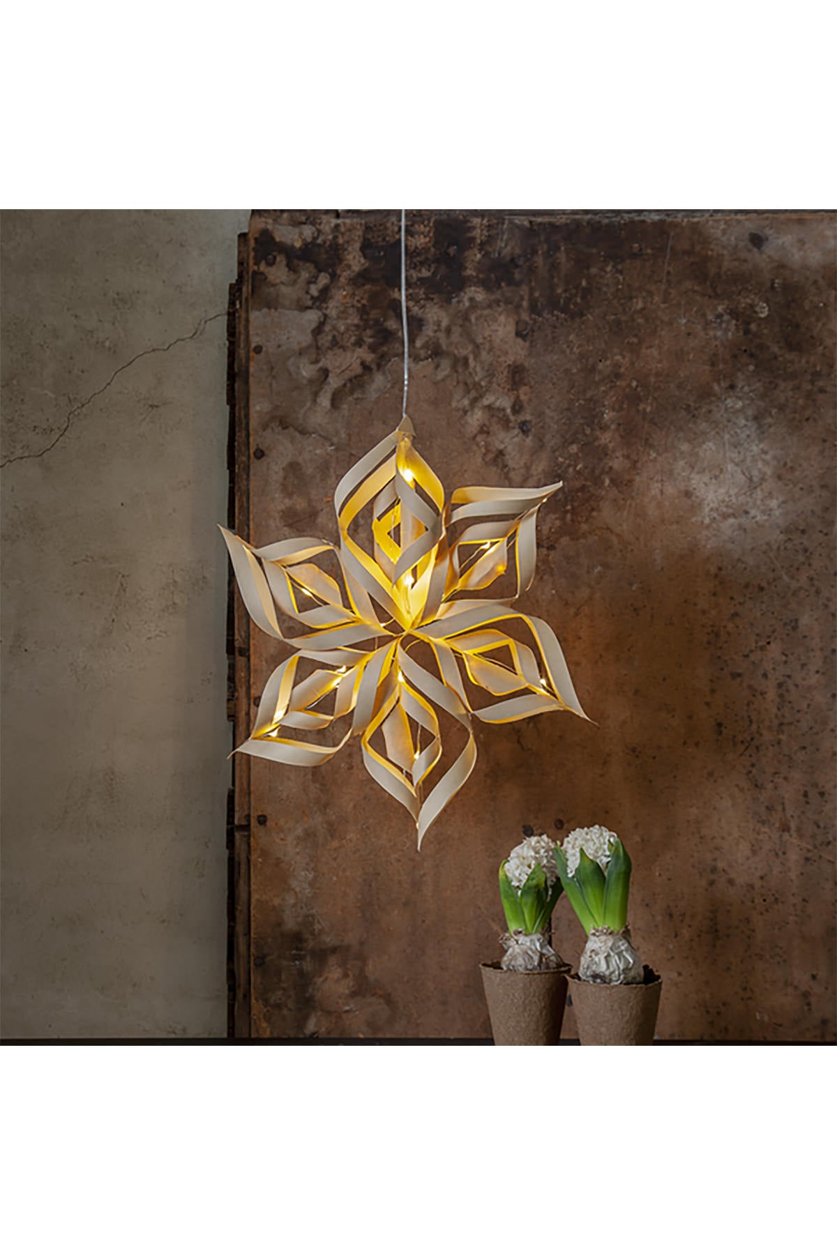Hängeleuchte Stern Bella, gold | 40 cm