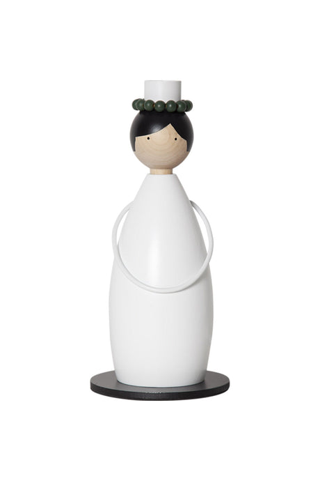 Kerzenleuchter „Lucia Classic“ – Lucia-Mädchen mit Kerze auf dem Kopf, 26 cm