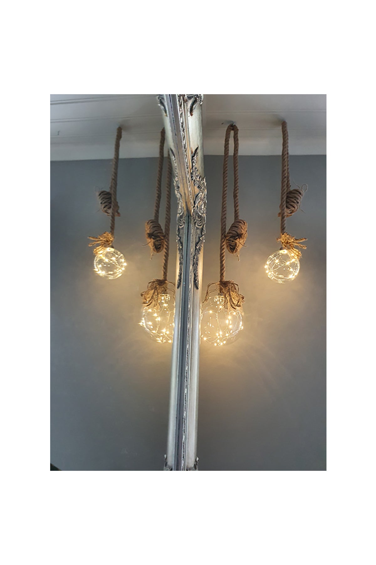 Glasdekorationsleuchte Jutta | 2 m Seil, 15cm Durchmesser