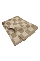 Geschirrtuch beige kariert | 47x70 cm, recycled