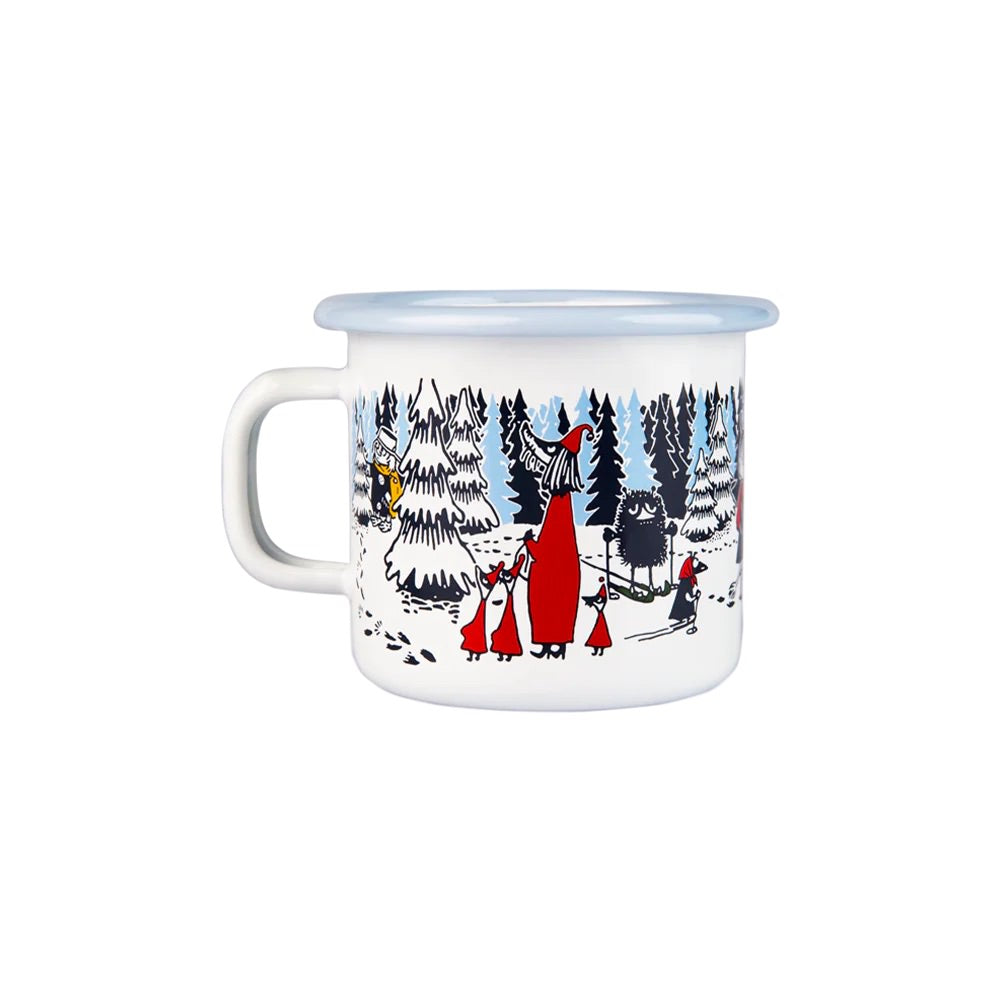 Muurla Moomin Emaillebecher 'Winter Forrest' - 250 ml