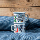 Muurla Moomin Emaillebecher 'Winter Forrest' - 250 ml