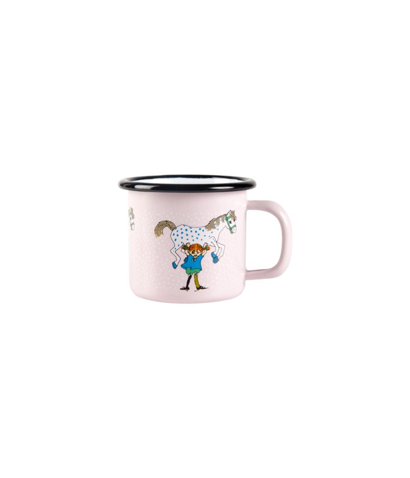 Muurla Emaillebecher Pippi 'Pippi and the Horse' - 150 ml