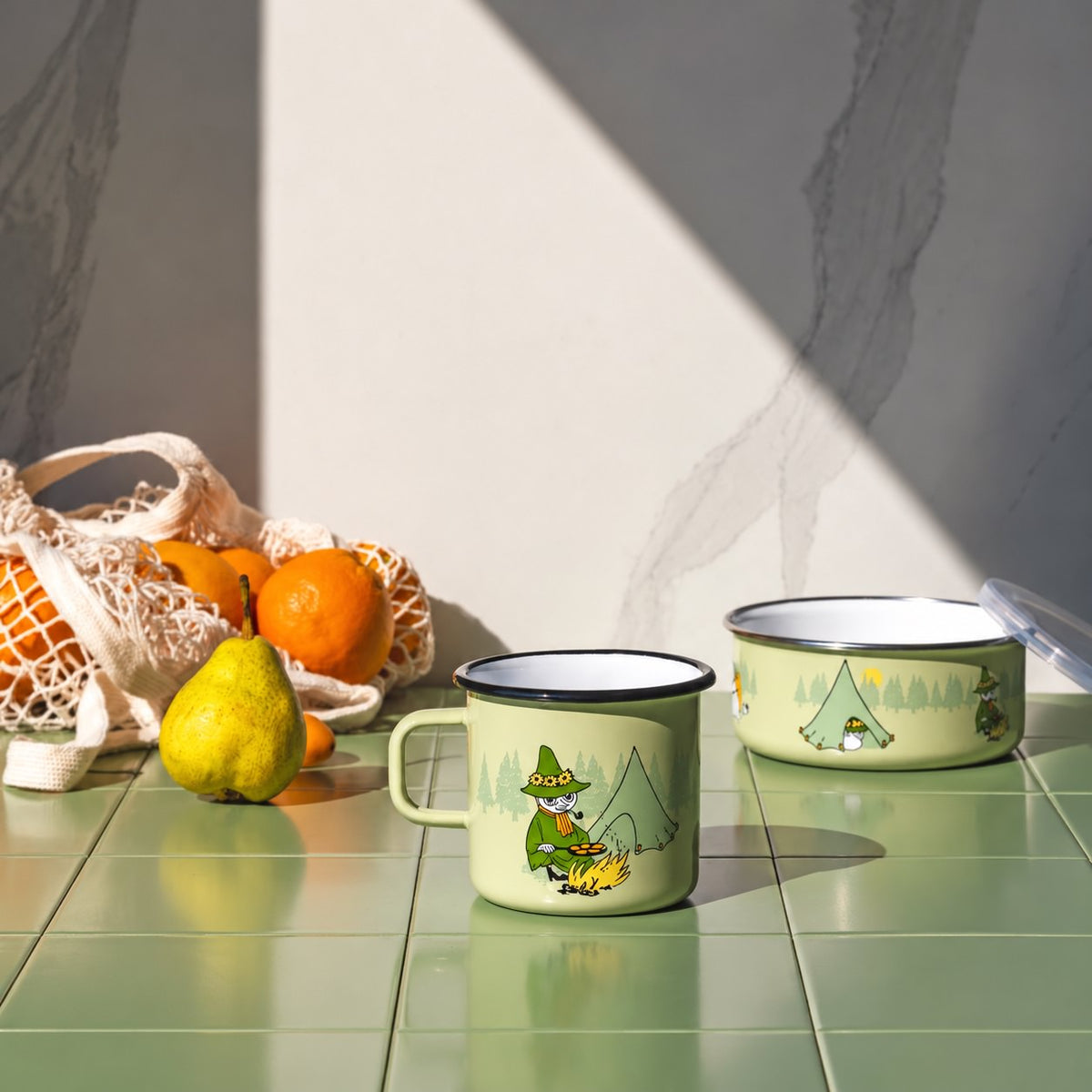 Muurla Moomin Emaillebecher 'Campers' - 550 ml