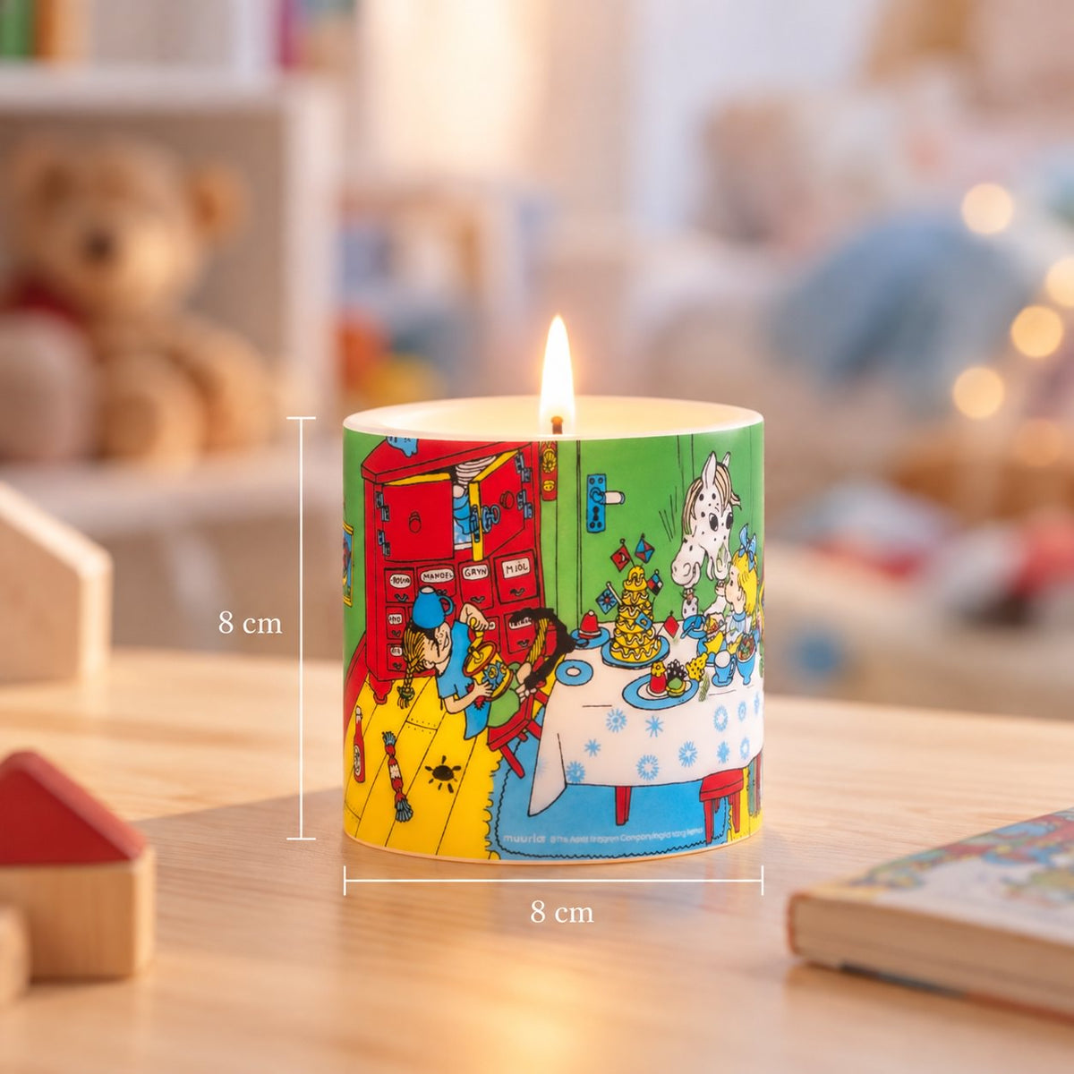 Muurla Kerze „Party“ - Pippi Langstrumpf - 8 cm