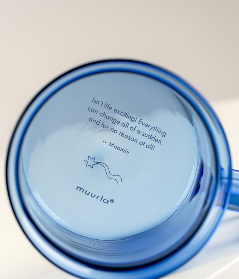 Muurla Moomin Glasbecher 'Muumipeikko' - Blau - 350 ml
