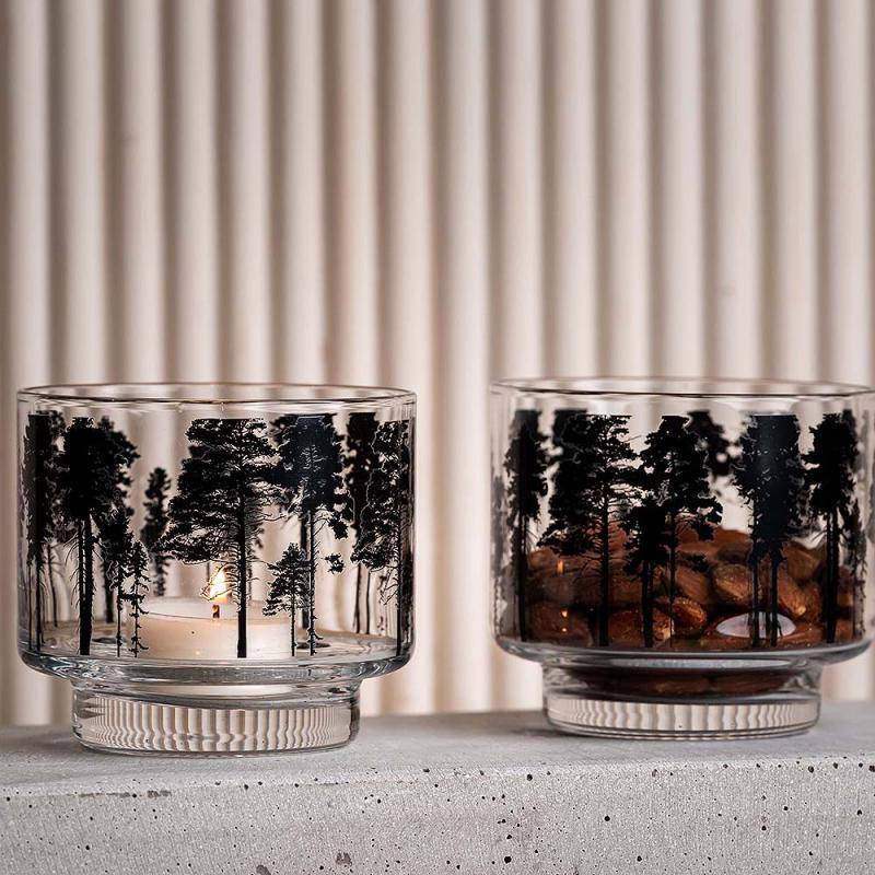 Muurla Tea Candle Holder & Bowl 'Nordic The Forest' - 8 cm