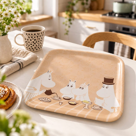 Muurla Tablett „Coffee Time“ – Moomin – 33 × 33 cm