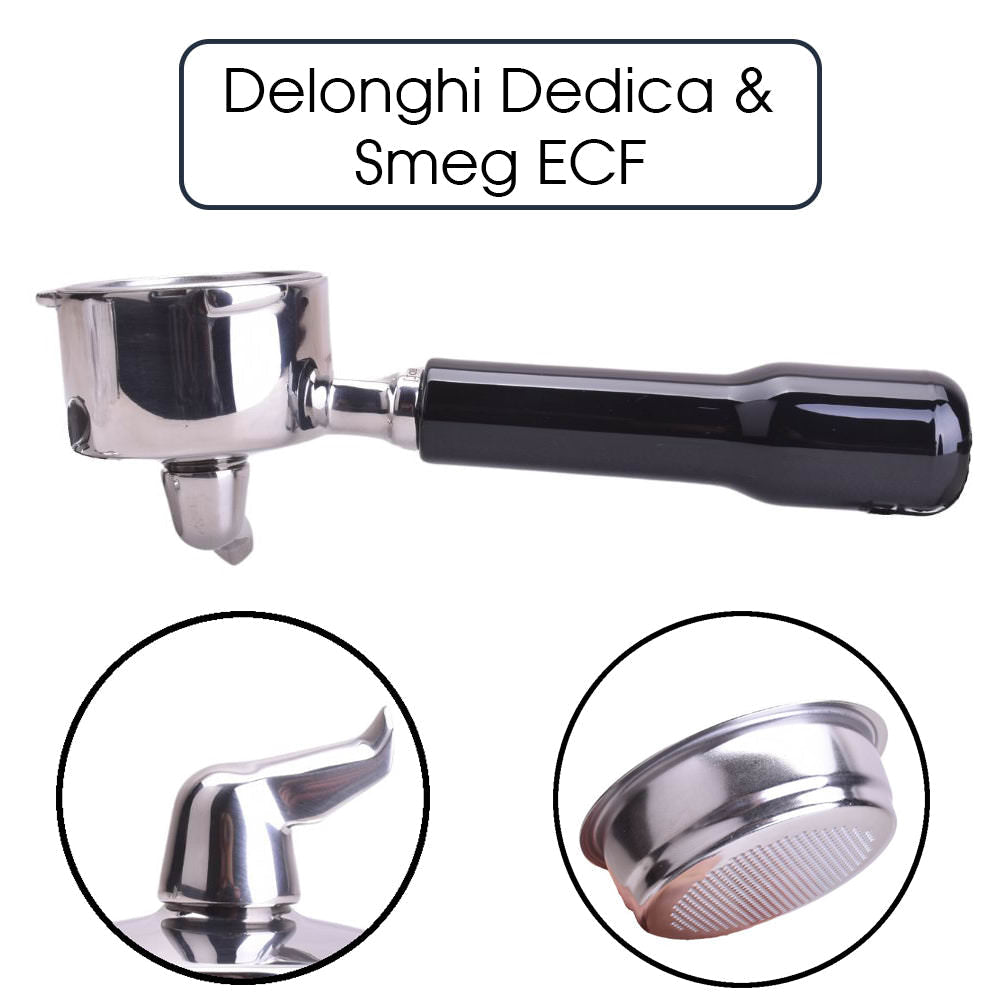 JoeFrex Siebträger für Delonghi Dedica | Einzelauslauf Black