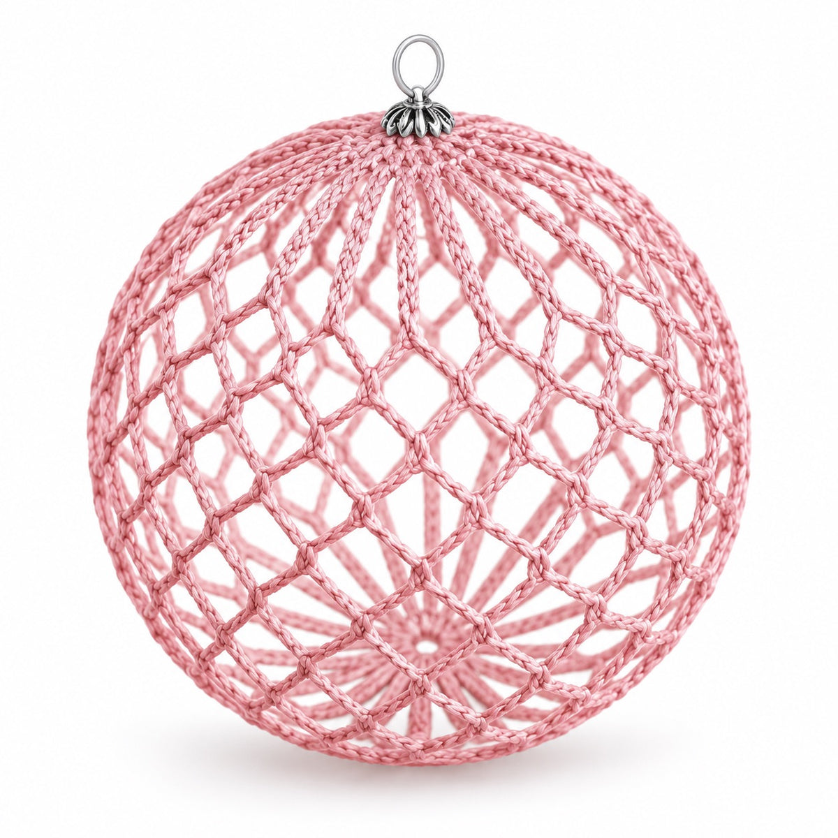 LanaBernArt – Gehäkelte Dekokugel Altrosa – ca. 9 cm