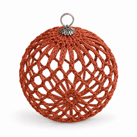 LanaBernArt – Gehäkelte Dekokugel Rost – ca. 6 cm