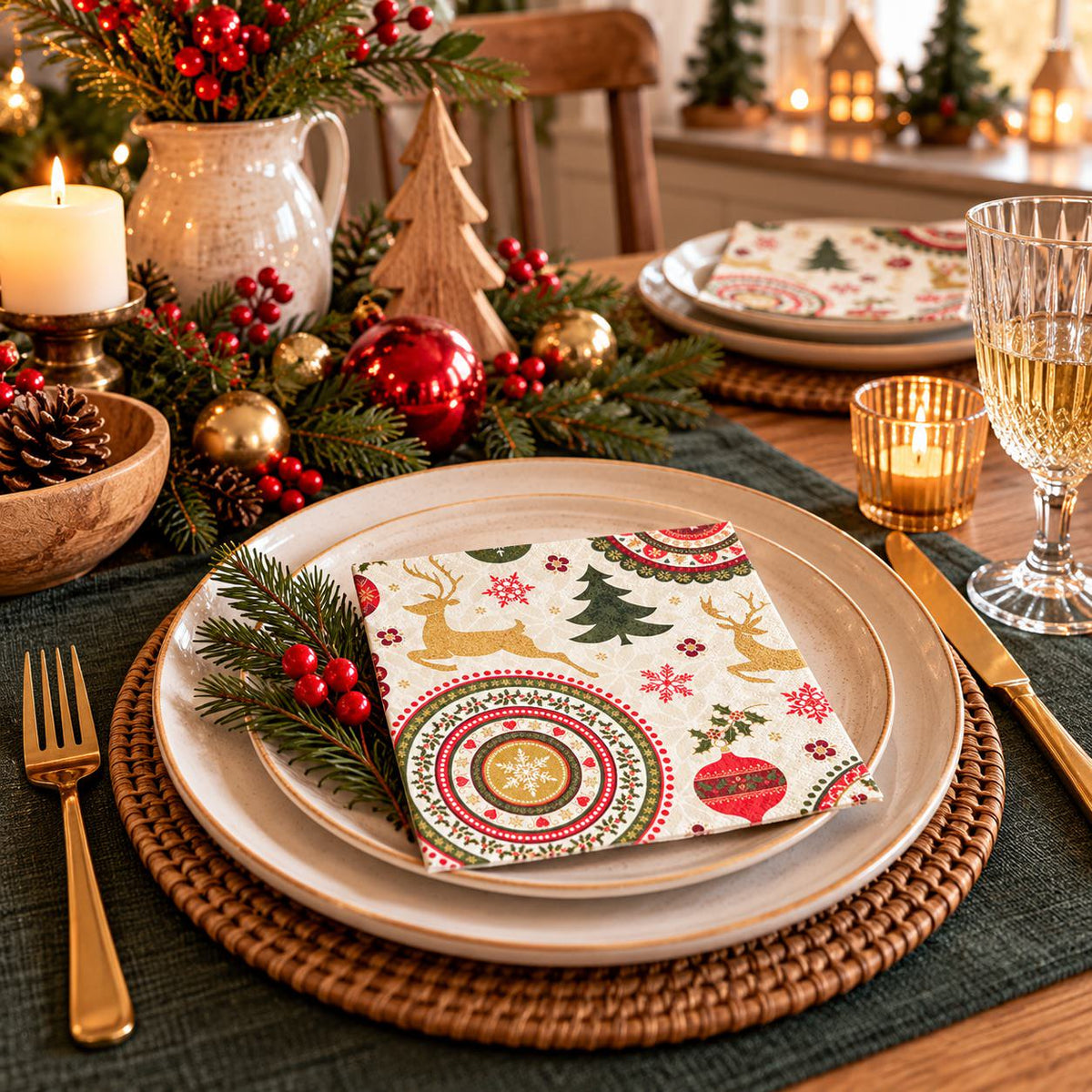 IHR Servietten „Christmas Ornaments“ – 25 × 25 cm