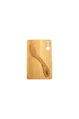 Brotbrett mit Buttermesser aus Erlenholz | 19 x 12 cm | Verschiedene Designs