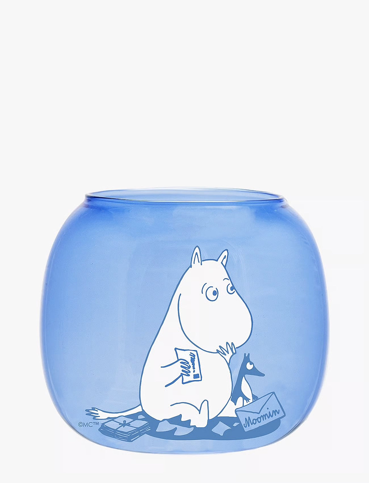 Muurla Teelichthalter 'Moomintroll' - blau - 11 x 9,5 cm