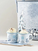 Muurla Moomin Emaillebecher 'Snowy Valley' - 370 ml
