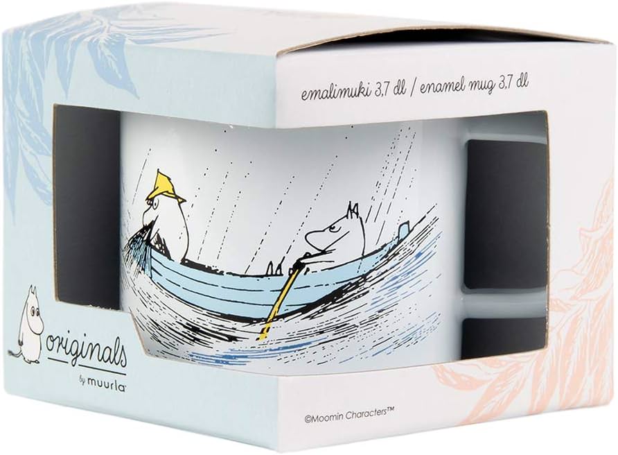 Muurla Moomin Originals Emaillebecher 'Gone Fishing' - 370 ml