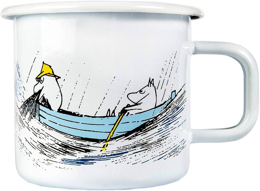 Muurla Moomin Originals Emaillebecher 'Gone Fishing' - 370 ml
