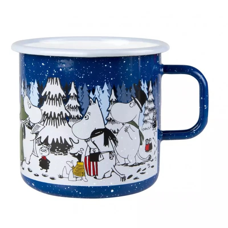 Muurla Moomin Emaillebecher 'Winter Forest' - 800 ml