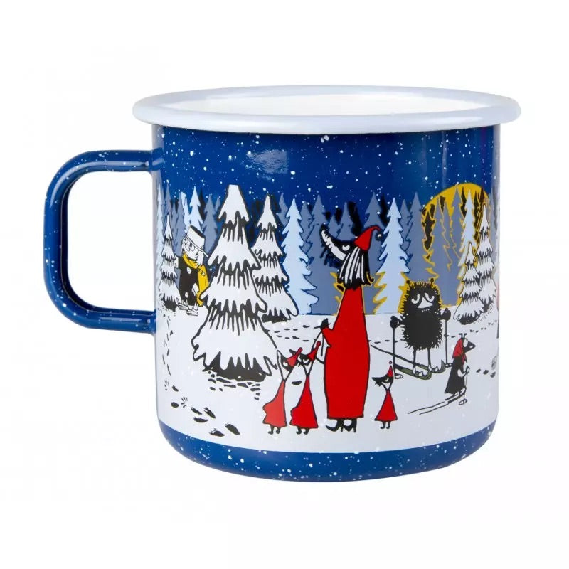 Muurla Moomin Emaillebecher 'Winter Forest' - 800 ml