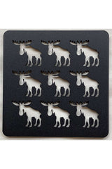 Topfuntersetzer Metall schwarz, verschiedene Motive | 18x18 cm